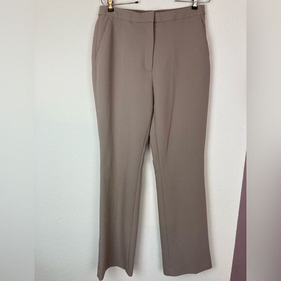 H&M Pants - H&M Taupe Trousers w/wider leg at bottom, zip fly, pockets & elastic inside